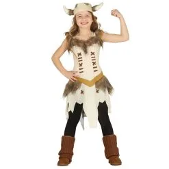 Tenue De Fille Viking Beige Pour Enfant
