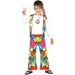 Tenue De Hippie Peace And Love Fleurie Enfant