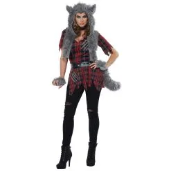 Tenue De Loup Garou à Carreaux Pour Femme