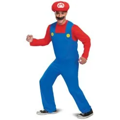 Tenue De Mario Pour Homme, Avec Moustache