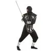 Tenue De Ninja Noire Et Argentée Pour Homme
