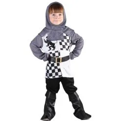 Tenue De Petit Chevalier à Damier Blancs Noirs