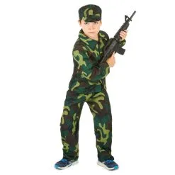 Tenue De Petit Militaire Imprimé Camouflage