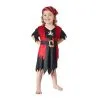 Tenue De Petite Piratesse Noire Et Rouge