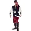 Tenue De Pirate Avec Pantalon Ligné Noir Et Rouge