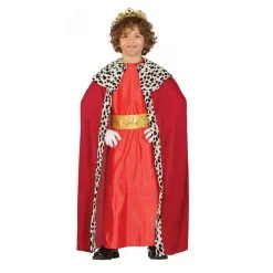 Tenue De Roi Mage Rouge Pour Garçon