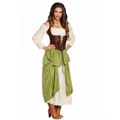 Tenue De Tavernière Du Moyen âge Pour Femme