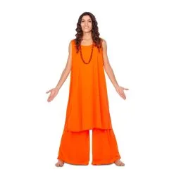 Tenue Orange De Bouddhiste Pour Femme