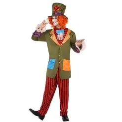 Tenue Rayée Du Chapelier Fou Pour Adulte