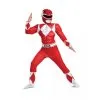 Tenue Rouge De Power Rangers Musclé Pour Enfant