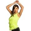 Top Vert Fluo à Franges Pour Femme