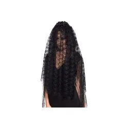 Très Long Voile Noir De Veuve