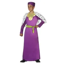Tunique De Roi Mage Violet Pour Enfant