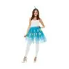 Tutu Bleu Imprimé Paon Avec Coiffe, Pour Femme