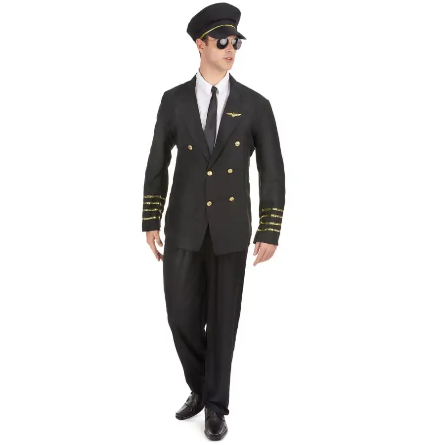 Uniforme Noir De Pilote De Ligne