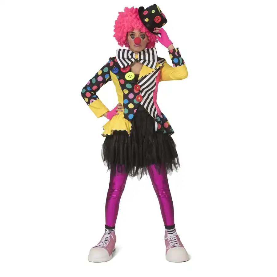 Veste De Clown Avec Gros Noeud Multicolore, Femme