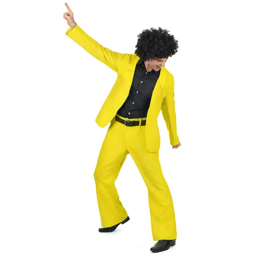 Veste Et Pantalon Disco Jaune Pour Homme – Image 2
