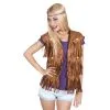 Veste Marron Avec Franges Style Hippie